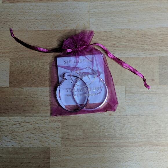 Stella & Ruby Nautical Hoop Earrings in Silver - NWT - Picture 4 of 5